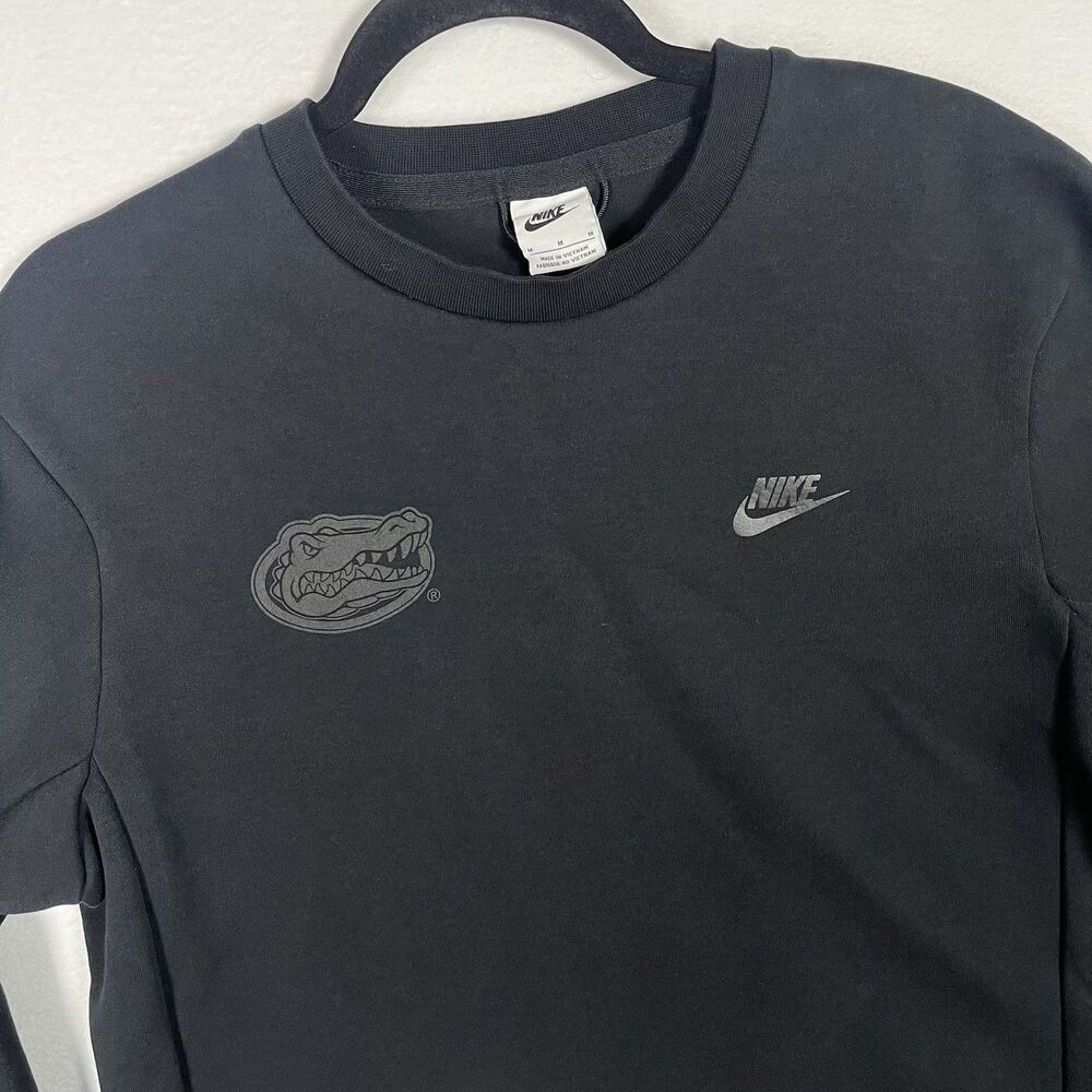 Nike Florida Gators Tech Fleece Crewneck Sweatshirt Mens M Black Tonal